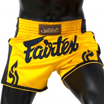 Fairtex BS1701 Шорты Тайский Бокс "Slim" Желтые